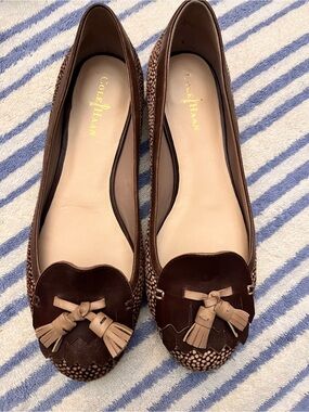 Cole Haan Brown Speckled Tassel Loafers Women